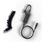 Кабель живлення USB-C to DC 100W universal black techno (UC-100W)