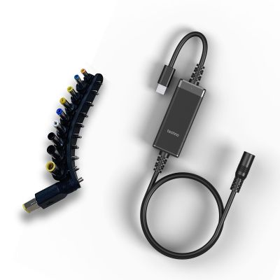 Кабель живлення USB-C to DC 100W universal black techno (UC-100W)