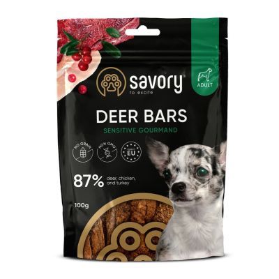 Лакомство для собак Savory Bars With Venison 100 г (4820261921120)