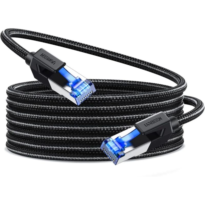 Патч-корд 15м, S/FTP cat 7 RJ-45 COPPER black Ugreen (U_30799)