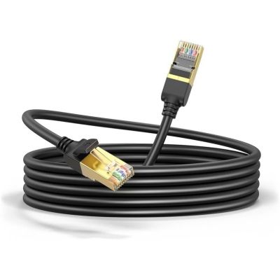 Патч-корд 15м, F/FTP cat 7 RJ-45 black Ugreen (U_11274)