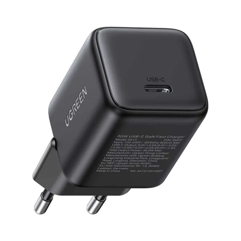 Зарядное устройство Ugreen USB-C PD30W GaN (55531)