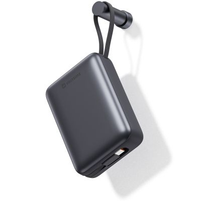 Батарея універсальна SWISSTEN 20000mAh SPACE 22/5W PD QC w/built-in cables USB-C/LIGHTNING Silver (8595217490598)