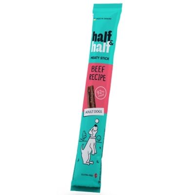 Ласощі для собак Half&Half м\'ясна паличка з яловичиною 12 г (4820261921779)