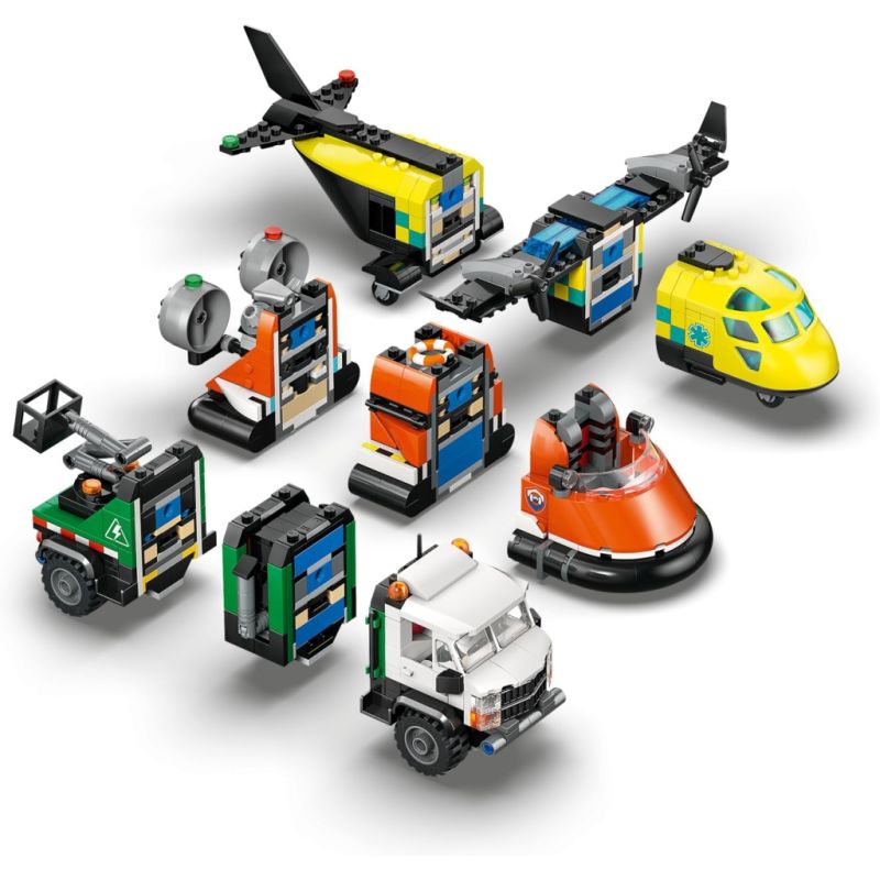 Конструктор LEGO City Ремикс самолета, грузовика и судна на воздушной подушке (60505-)