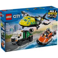 Конструктор LEGO City Ремикс самолета, грузовика и судна на воздушной подушке (60505-)