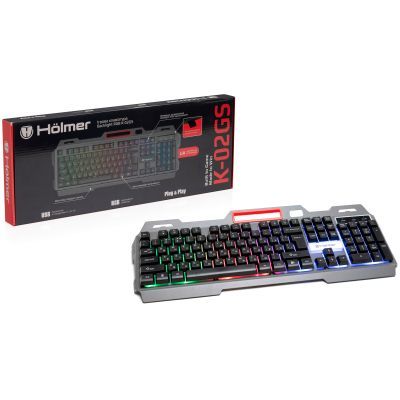 Клавиатура Hölmer (K-02GS) RGB Backlight USB UA Black (K-02GS)