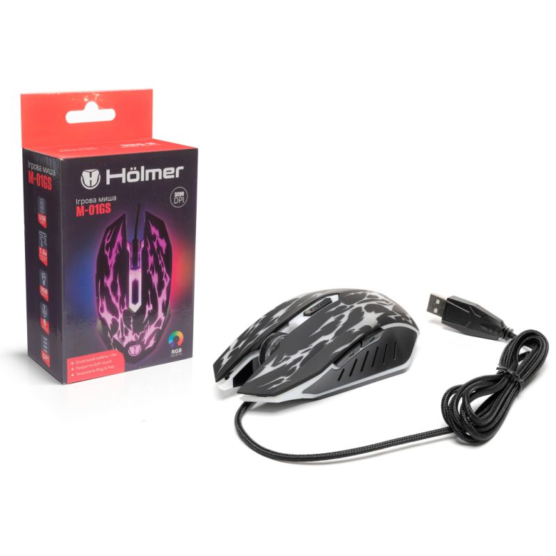 Мишка Hölmer USB Black (M-01GS)