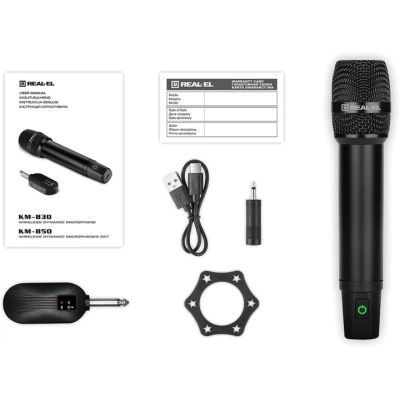 Мікрофон REAL-EL KM-830 Black (EL121900001)
