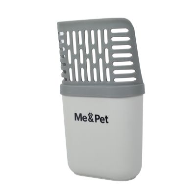 Лопатка для туалета Me&Pet с контейнером серая (NMP35)