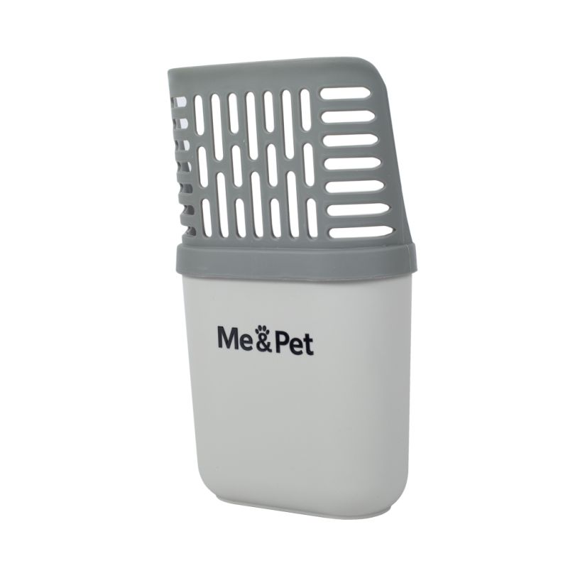 Лопатка для туалету Me&Pet з контейнером сіра (NMP35)