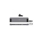 Порт-реплікатор J5create Dock-Station USB-C 10Gbps, 12-in-1 (слот M2 NVMe/хаб/HDMI/DP/PD/картрид/LAN) (JCD552-N)