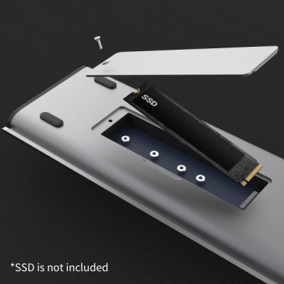 Порт-репликатор J5create Dock-Station USB-C 10Gbps, 12-in-1 (слот M2 NVMe/хаб/HDMI/DP/PD/картрид/LAN) (JCD552-N)