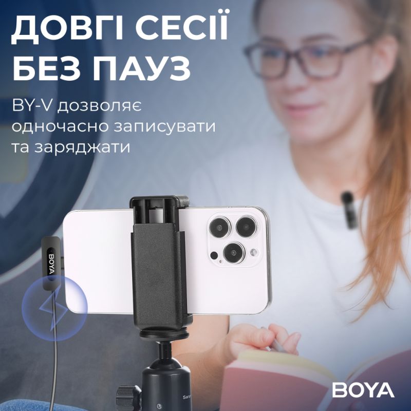 Микрофон Boya Lightning Black (BY-V2)