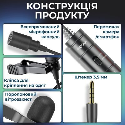 Мікрофон Boya (BY-M1S) Black (BY-M1S)