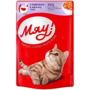 Влажный корм для кошек Мяу! С индейкой в нежном соусе 85 г (4820269142602) (24 шт)