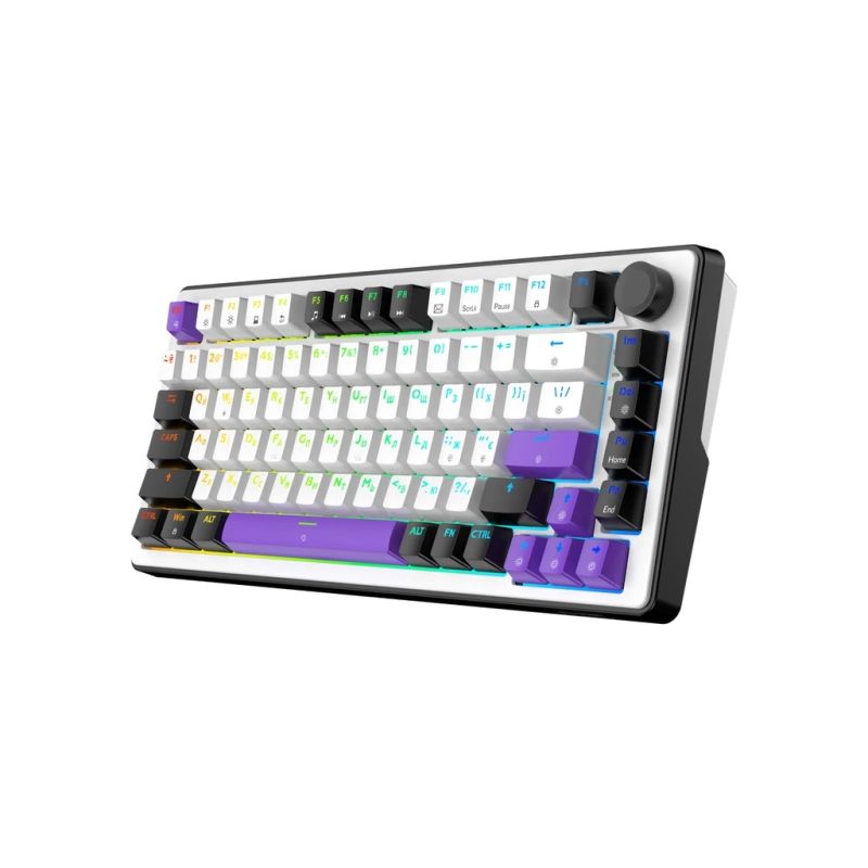 Клавіатура Hator Hellyberry Mechanical Linear RGB USB UA White/Violet (HK75)