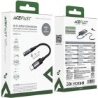 Переходник USB-C to 3.5mm F 0.15m DAC audio black Acefast (6974316285281)