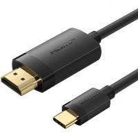 Кабель мультимедийный USB-C to HDMI M 2.0m 4K 60Hz black Vention (CRIBH)