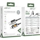 Дата кабель USB 2.0 AM to USB-C 1.2m 60W black Acefast (6974316284673)