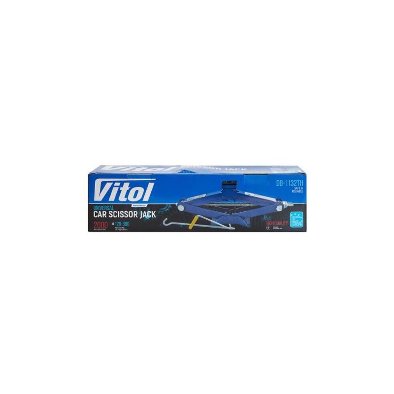 Домкрат Vitol гвинтовий 2 т гумовий упор, висота підйому 390мм. (DB-1132TH)