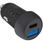 Зарядний пристрій ColorWay USB-C PD35W + USB QC3.0 car adapter (CW-CHA064PD-BK)