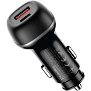 Зарядное устройство ColorWay USB-C PD65W + USB QC3.0 car adapter (CW-CHA068PD-BK)