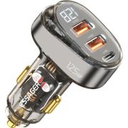 Зарядное устройство Essager 2xUSB + 1xUSB-C 125W QC3.0/PD3.0 Display Car Charger (ECC2AC-FM12-Z)