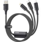 Дата кабель USB 2.0 AM to Lightning + Micro 5P + USB-C 1.2m 100W Essager (EXCMTL-JJ01-P)