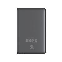 Батарея универсальная Sigma X-power SI10A7QL-MAG grey 10000mAh, Magnetic wireless 15W, PD+QC, 20W max (4827798955116)