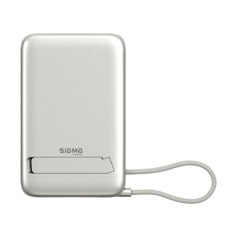 Батарея универсальная Sigma X-power SI10A8QL-MAG silver 10000mAh, Magnetic wireless 15W, charge iWatch, PD+QC, 22,5W max (4827798161012)