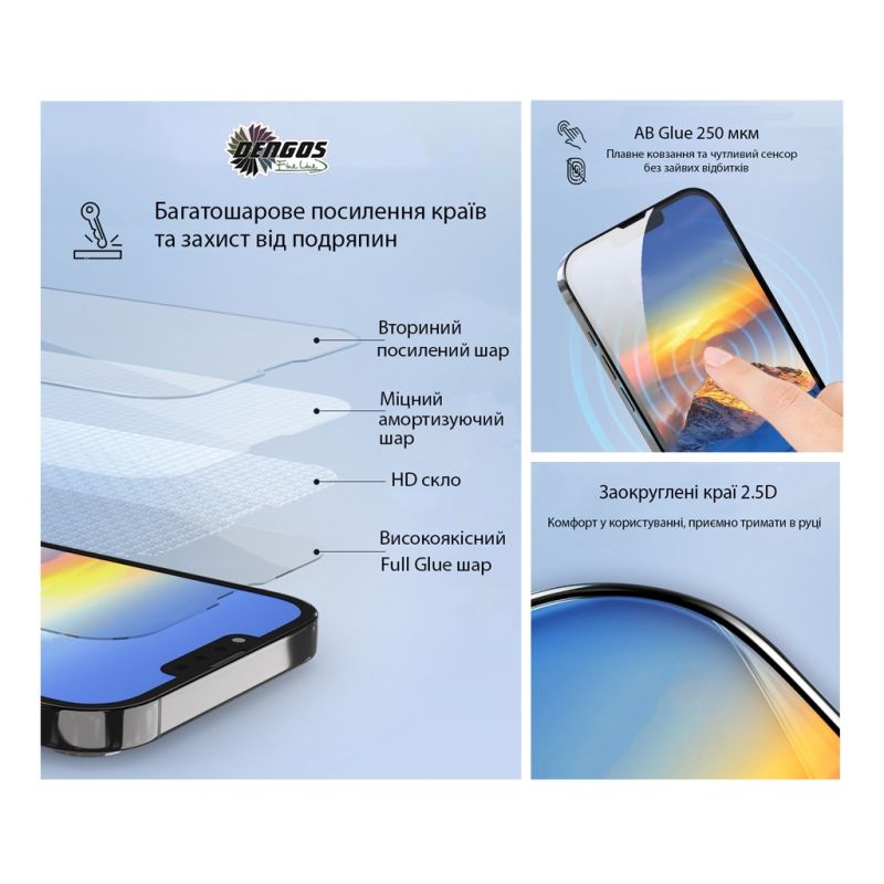 Стекло защитное Dengos Full Glue Xiaomi Redmi Note 15 Pro 5G Black (TGFG-427)