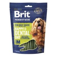 Ласощі для собак Brit Premium Dental Snacks M для середніх порід з колагеном і спіруліною 180 г (8595602573950)