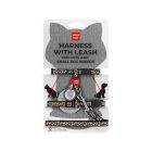 Шлея для котів Waucat Nylon з QR паспортом "Леопард" пластиковий фастекс (329-4066)