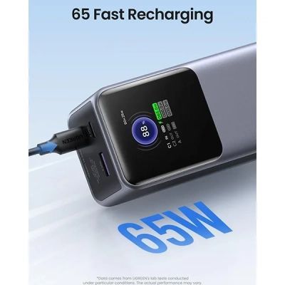 Батарея універсальна Ugreen 20000mAh 130W Nexode Smart Display with Built-in Cable (PB723 55365B) (PB723  55365B)