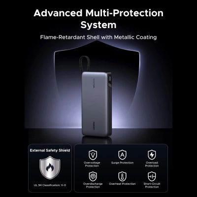 Батарея универсальная Ugreen 25000mAh 165W DualCable (PB552 55995B) (PB552  55995B)