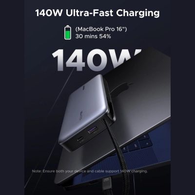 Батарея универсальная Ugreen 25000mAh 165W DualCable (PB552 55995B) (PB552  55995B)