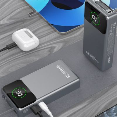 Батарея универсальная Dudao K31Pro 20000mAh 45W PD, QC, with built-in USB-C/Lightning cables (6977196682010)