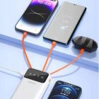 Батарея универсальная Dudao K6Pro+ 20000mAh 10W with USB-C/Lightning/MicroUSB/USB-A cables (6977196682409)