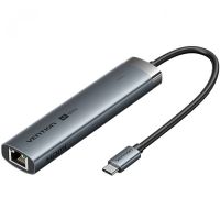Концентратор Vention USB-C 6-in-1 HDMI + 2xUSB 3.0 + RJ45 + PD 100W (TGNHB)