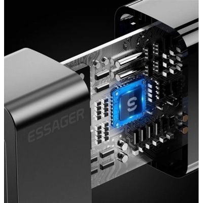Зарядний пристрій 1xUSB-C + 1xUSB 33W Essager (ECTAC-PCB01-P)