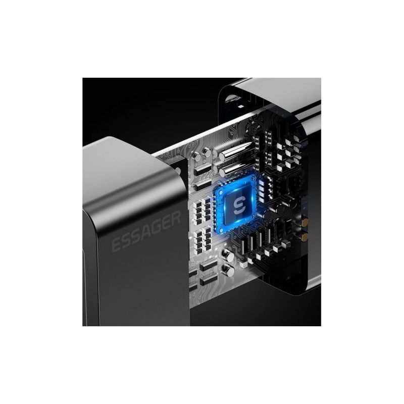 Зарядное устройство 1xUSB-C + 1xUSB 33W Essager (ECTAC-PCB01-P)