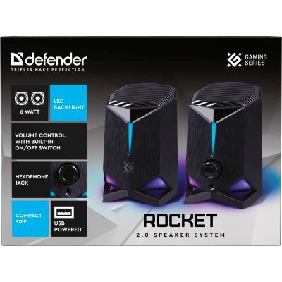 Акустична система Defender Rocket 6Вт USB Black (65094)