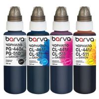 Чернила Barva Canon PG-510BK pigm + CL-511C/M/Y 4x100 мл, special (CPG510-100-MP)