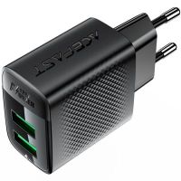 Зарядное устройство Acefast 2xUSB 12W A86 black (6974316283270)