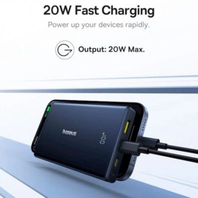 Батарея універсальна Baseus 10000mAh PicoGo 20W PD, QC, USB-A, 2*USB-C, Black (P10076801123-00)