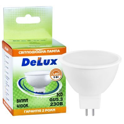 Лампочка Delux JCDR 5Вт 4100K 220В GU5.3 (90001293)