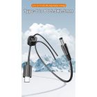 Кабель питания USB-C to DC 5.5x2.5mm 1.0m 5V/9V/12V/15V/20V/28V 140W black XoKo (XK-K695)