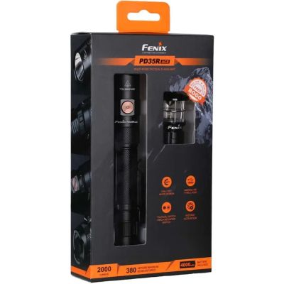 Ліхтар Fenix PD35R ACE LED 2000 лм + наключний ліхтар CL01 (чорний) (PD35RACE-CL01B)