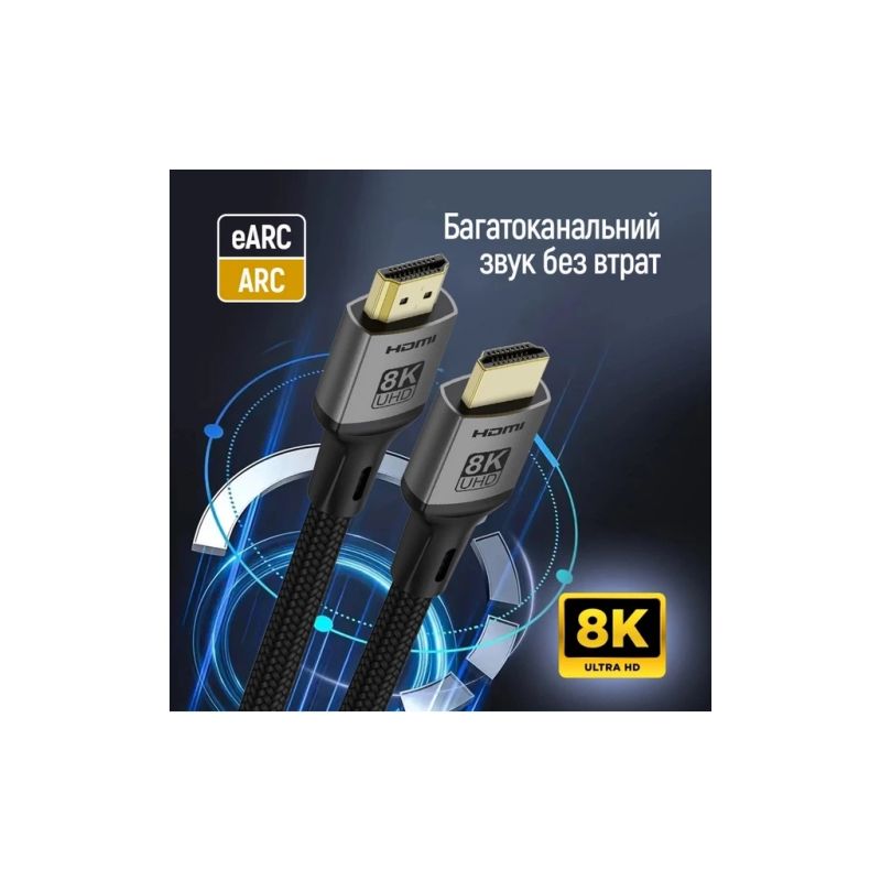 Кабель мультимедийный HDMI M to HDMI M 3.0m V2.1 8K black ColorWay (CW-CBHD089-BK)
